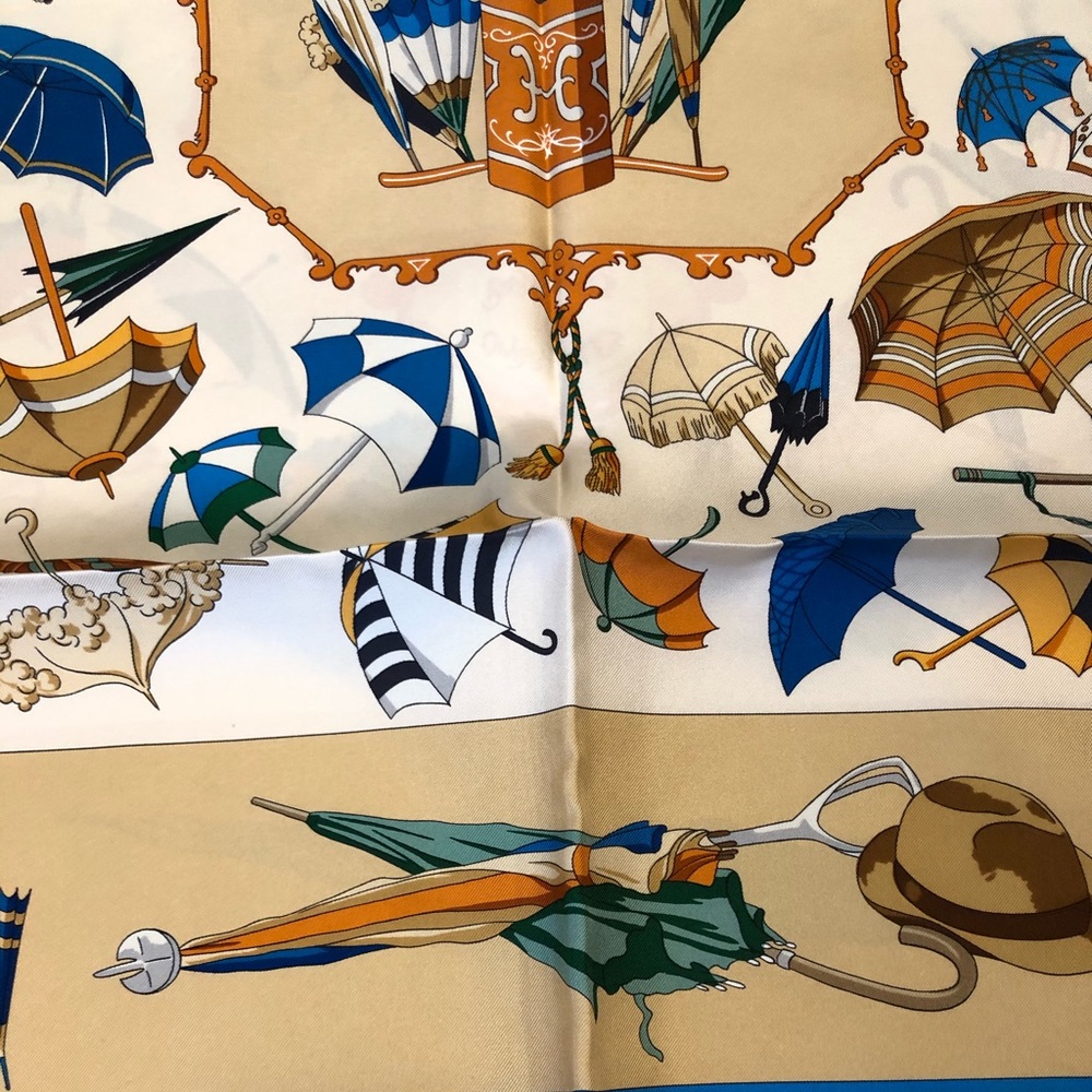 "Ombrelles Et Parapluies" Hermès scarf - Picture 2 of 6